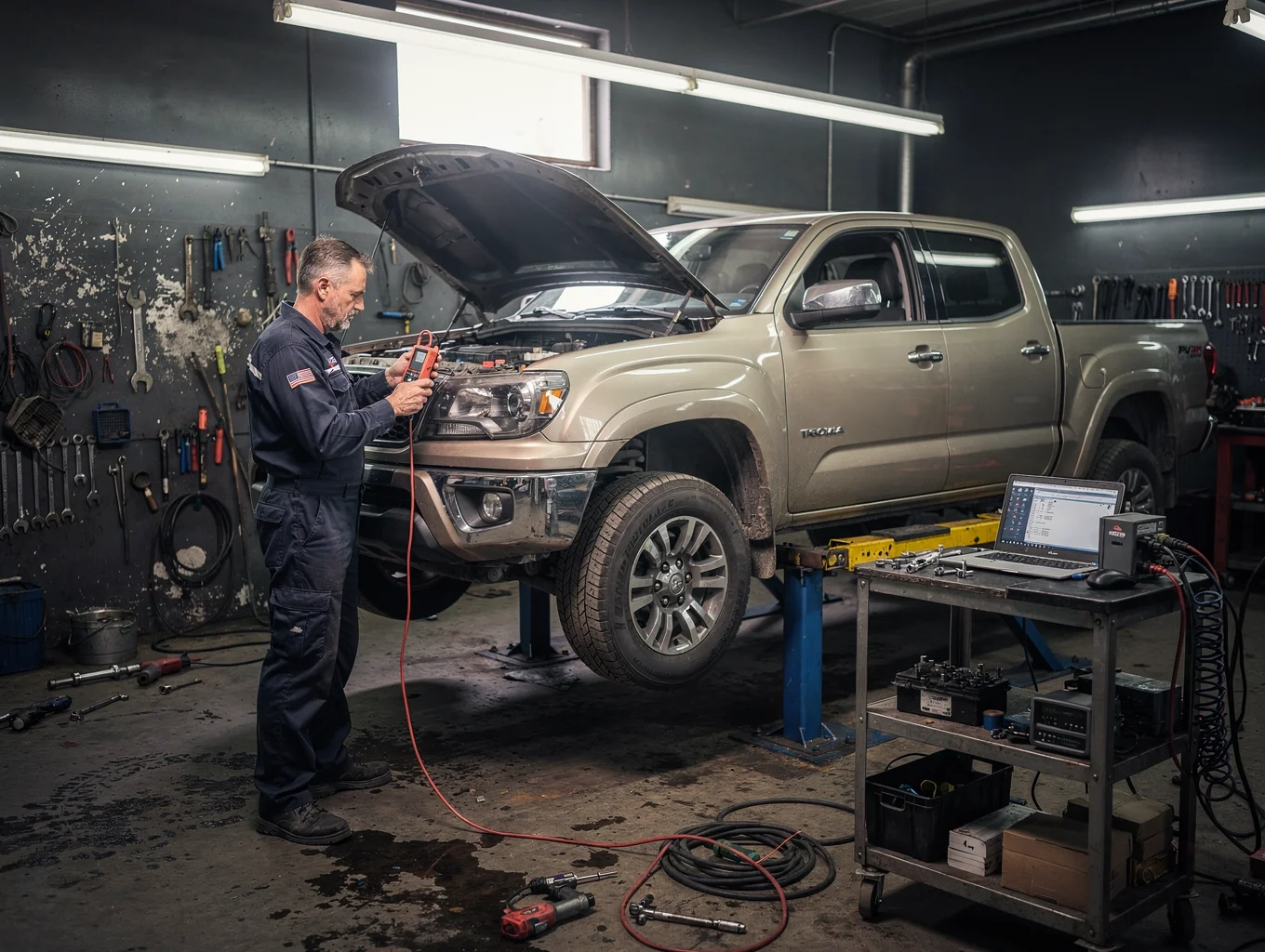 Preventative automotive maintenance and electrical battery diagnostic testing